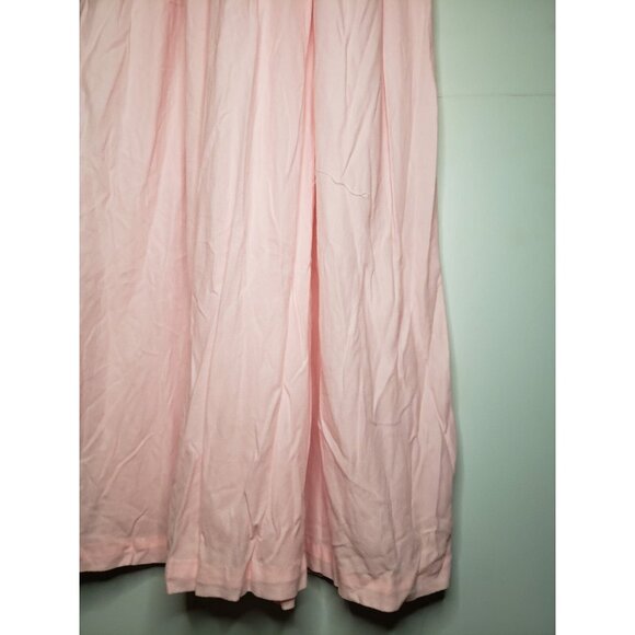 Vtg 70s Gilead Women L Nightgown Peasant Boho Flower Pink Maxi Semi Sheer Hippie - Picture 3 of 8